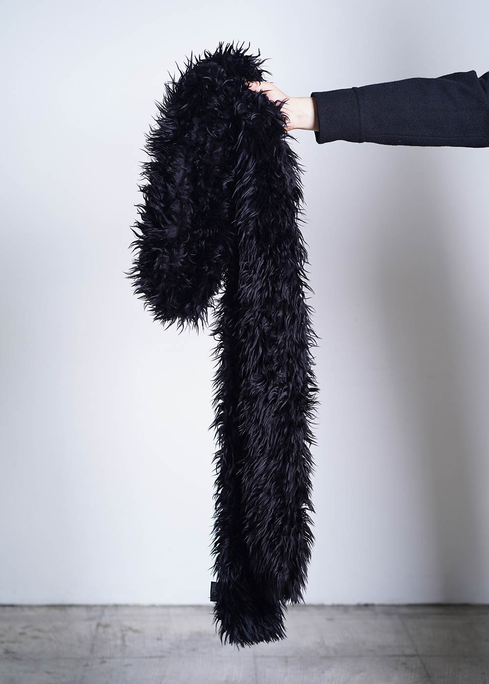 Long Fur Scarf (Black)