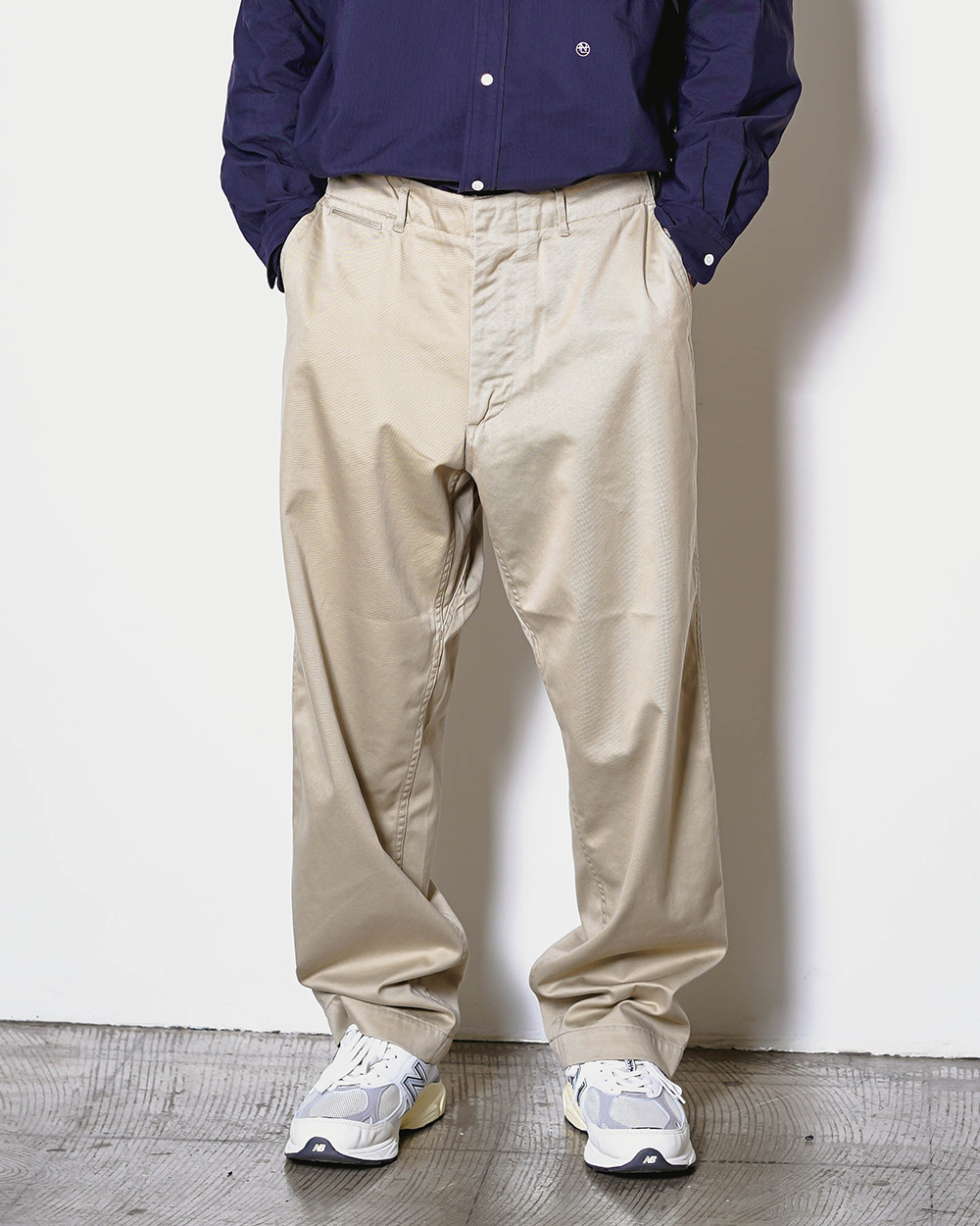 Wide Chino Pants (Khaki)