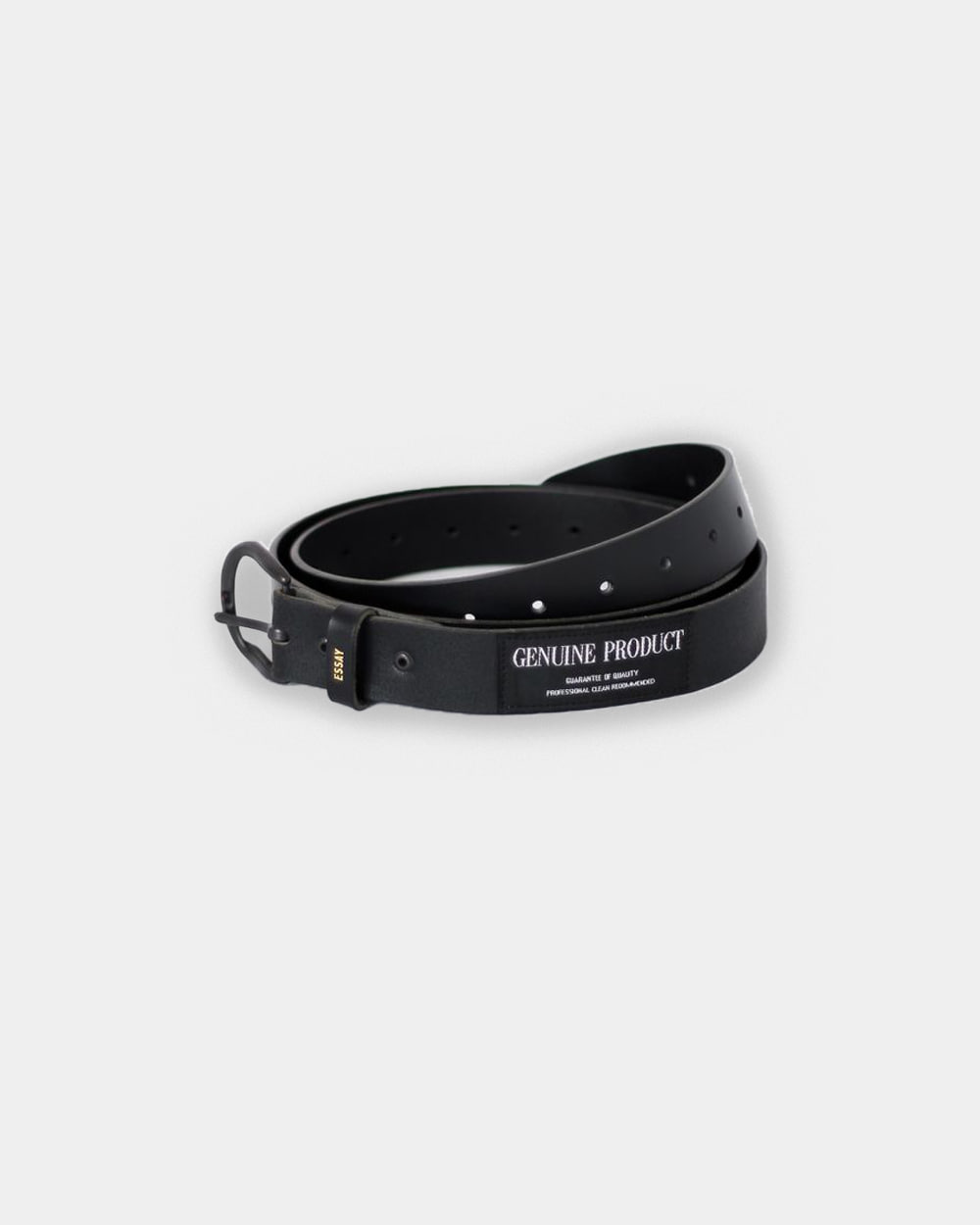 ES15A-04 Long Leather Belt (Black)