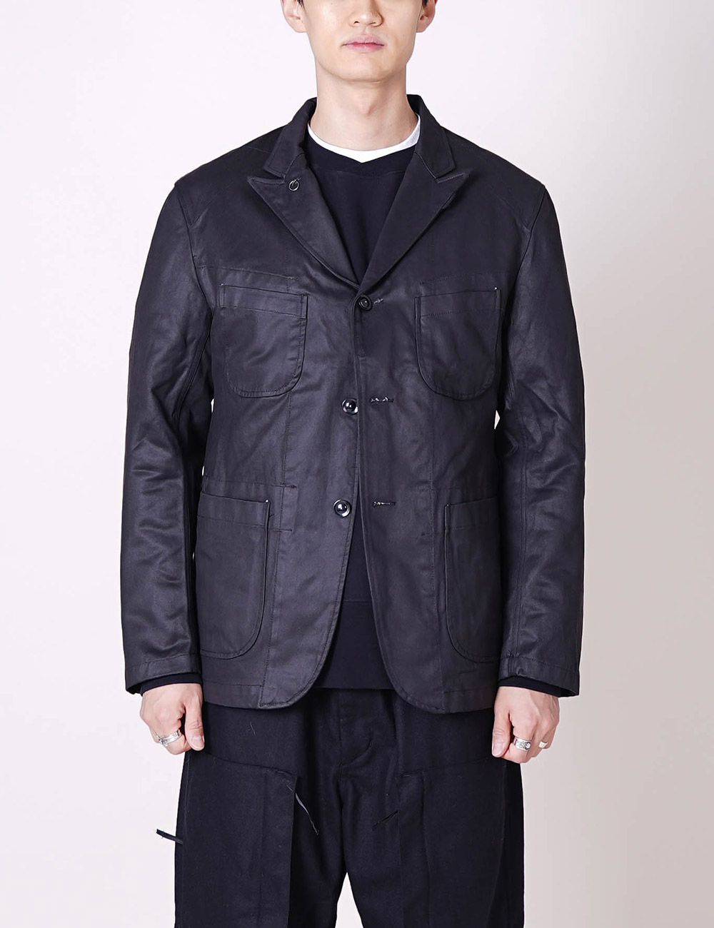 Engineered Garments : Bedford Jacket (Black Coated Twill)
