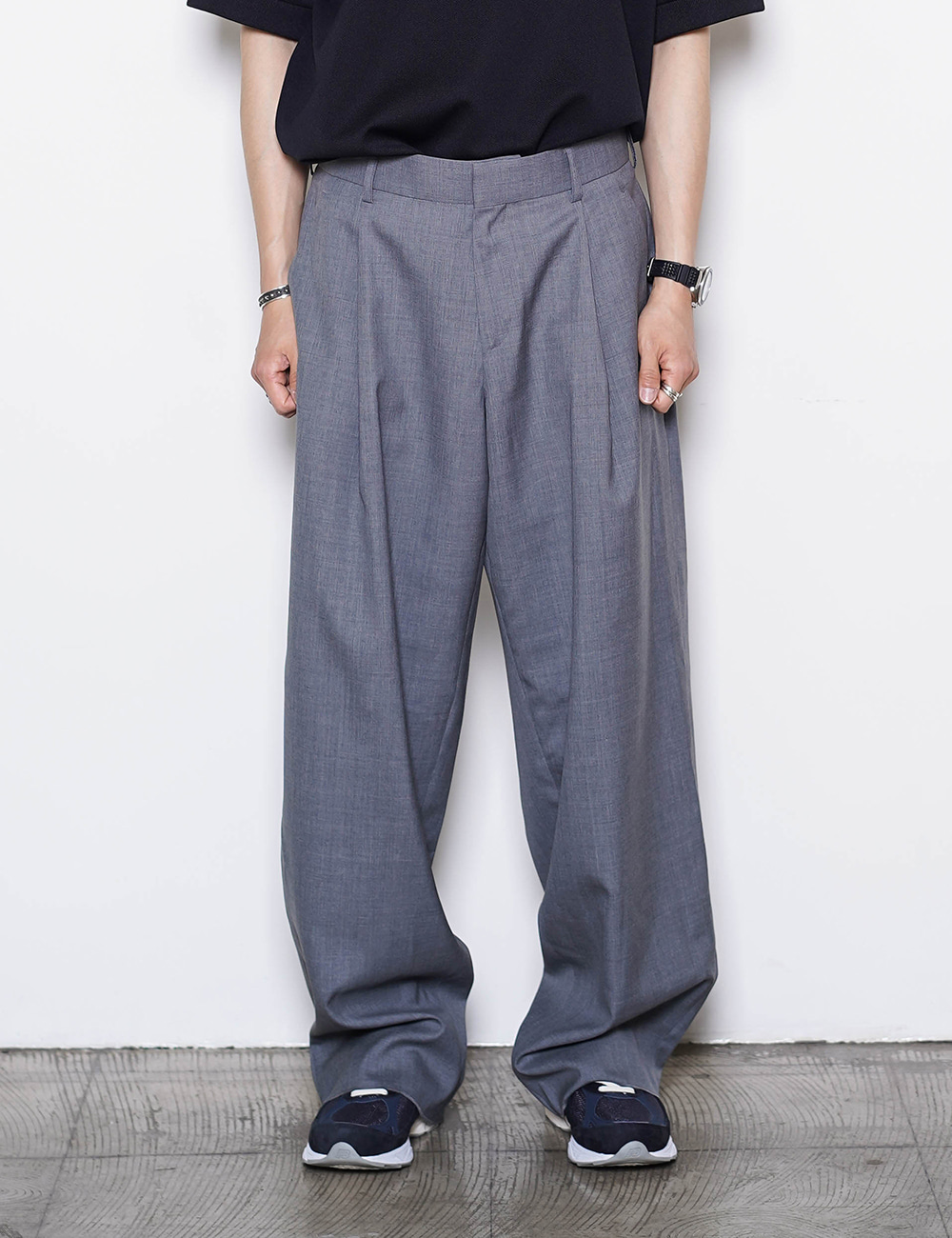 22SCM-P15112 Wool Wide Pants (Gray)